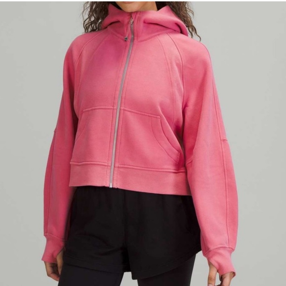 Lululemon Athletica Pink Scuba Oversized Full Zip Hoodie